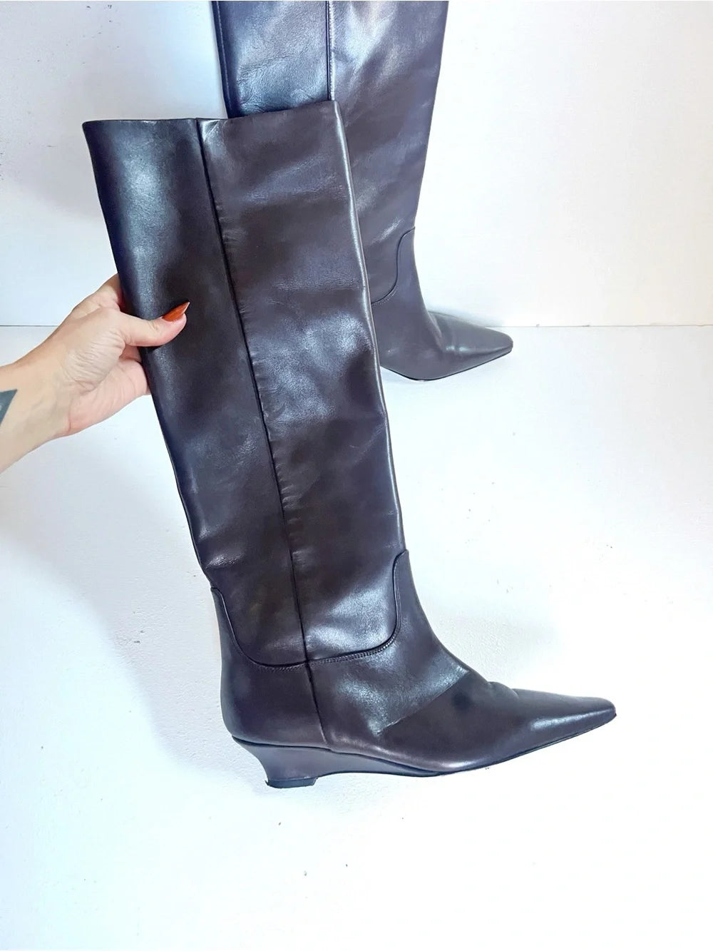 Arket | Brown Leather Tall Boots