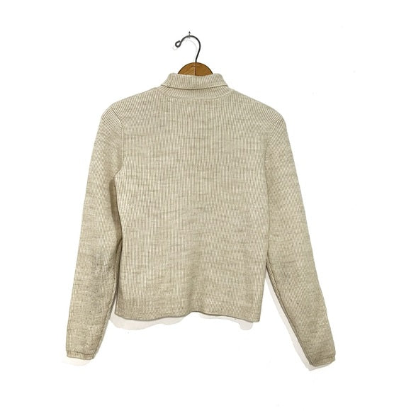 Frank and Oak | Cream Turtleneck Sweater