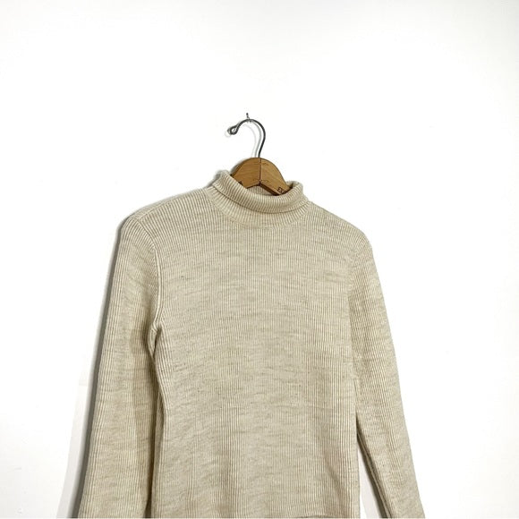 Frank and Oak | Cream Turtleneck Sweater