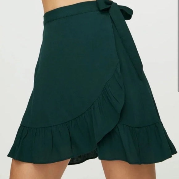 Aritzia | Sunday Best Green Wrap Skirt