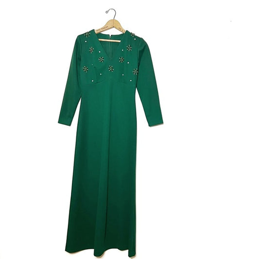 Vintage | Emerald Gem Maxi Dress