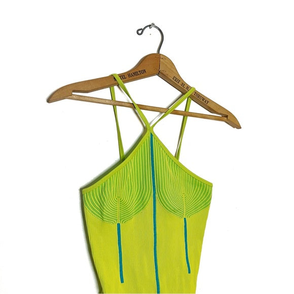 Zara | Lime Green Ribbed Bodysuit