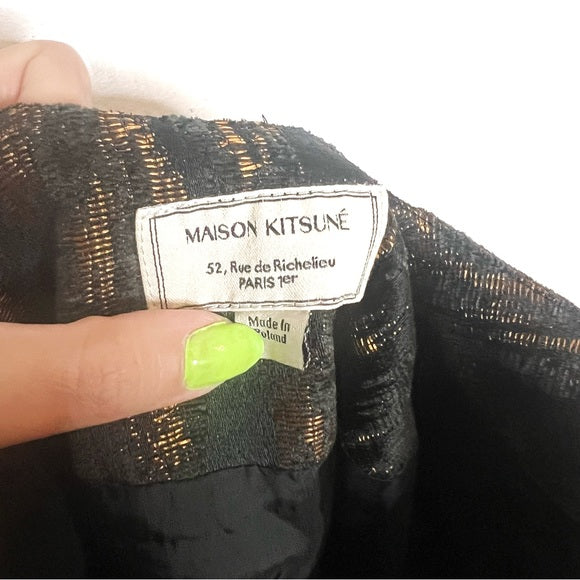 Maison Kitsune | Orange & Black Dress