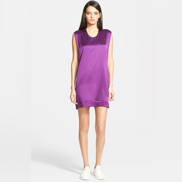 Helmut Lang | Purple Silk Cutout Dress