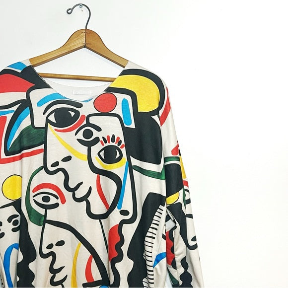 Abstract Long Sleeve Top