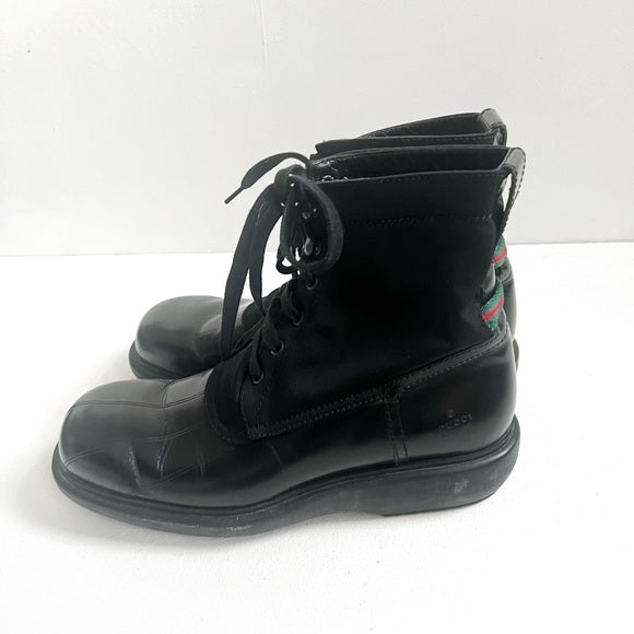 Gucci | Web Combat Boots