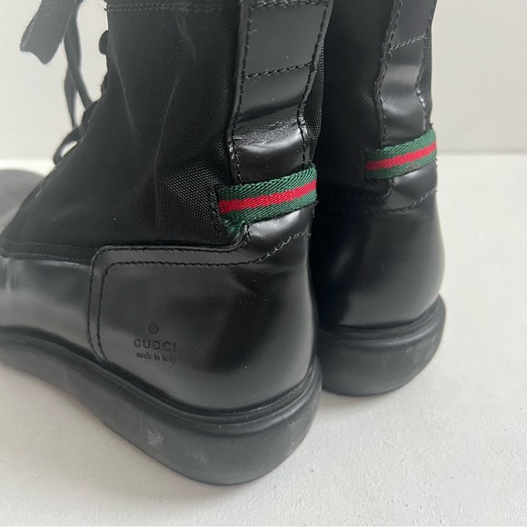 Gucci | Web Combat Boots