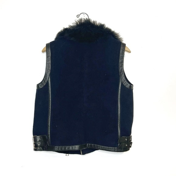 Rebecca Taylor | Fur Trim Motorcycle Vest