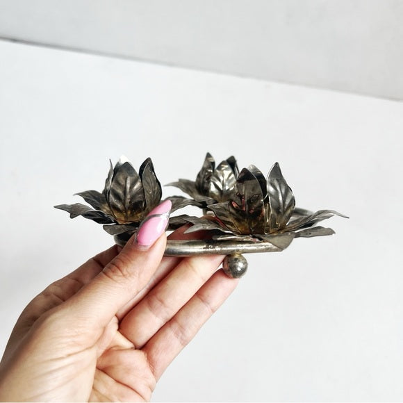 Vintage | Lotus Flower Candle Holder