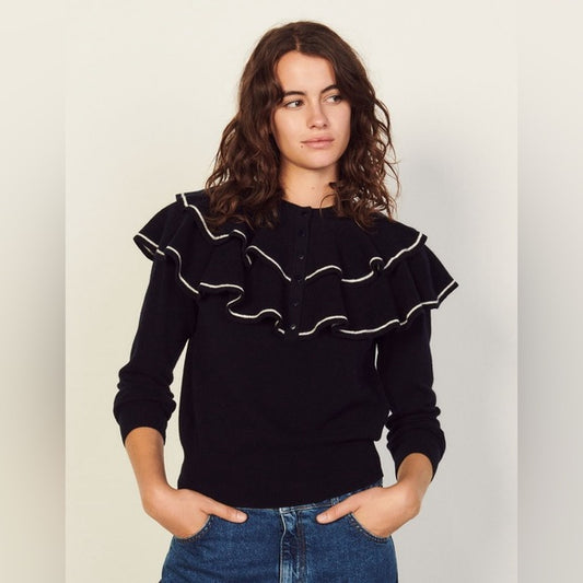 Sandro | Wool Ruffle Sweater