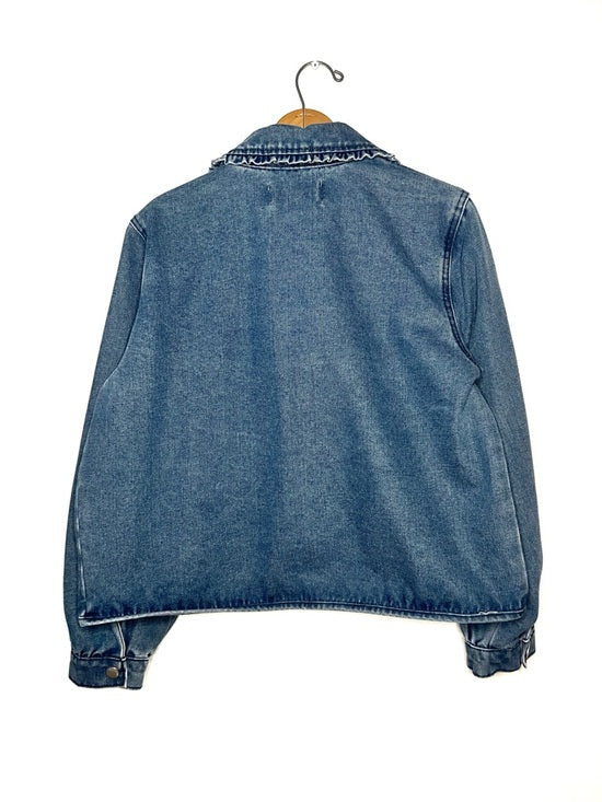 Stoosh | Collared Tie-Front Jean Jacket