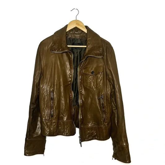 Emporio Armani | Brown Leather Jacket