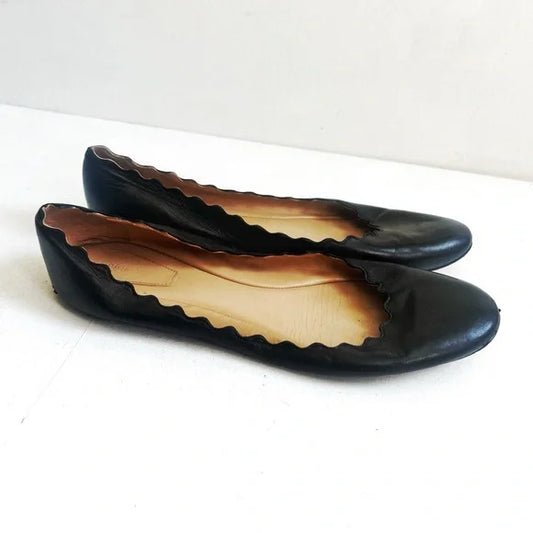 Chloe | Lauren Scalloped Ballet Flats