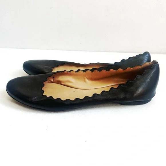 Chloe | Lauren Scalloped Ballet Flats