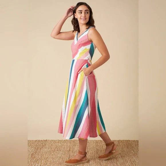 Emily and Fin | Rainbow Stripe Margot Dress