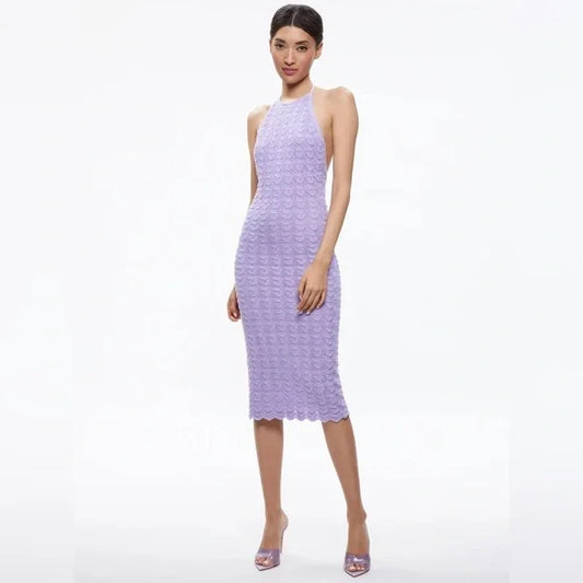 Alice + Olivia | Lavender Crochet Jone Dress