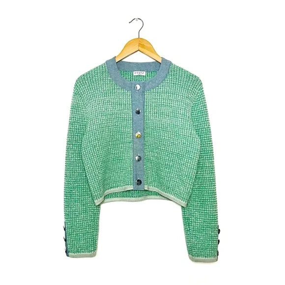 Claudie Pierlot Paris | Preppy Dual Material Cardigan