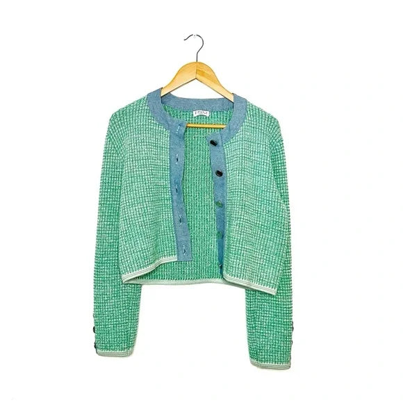 Claudie Pierlot Paris | Preppy Dual Material Cardigan