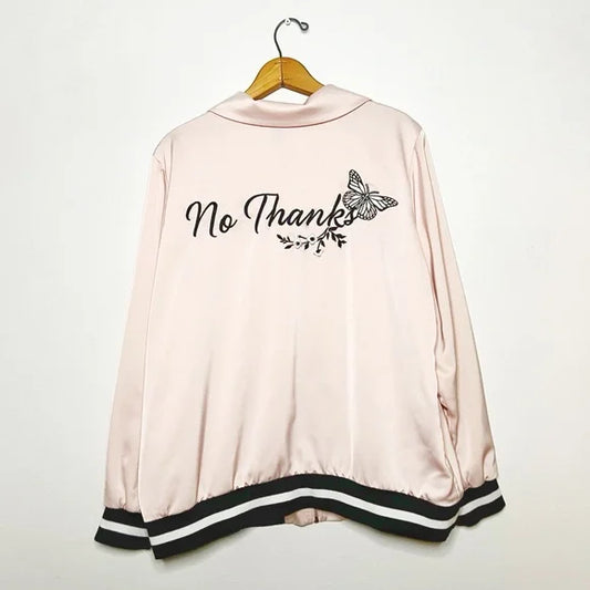 Love and Legend | "No Thanks" Satin Jacket