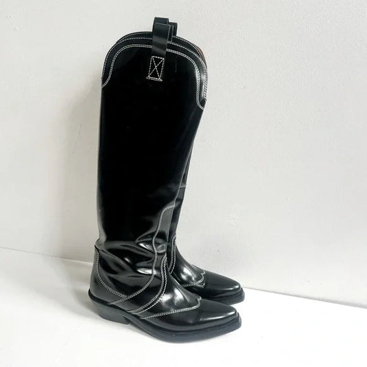Ganni | Tall Western Boots