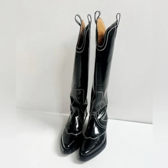 Ganni | Tall Western Boots