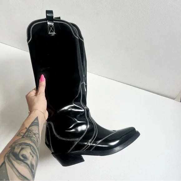 Ganni | Tall Western Boots