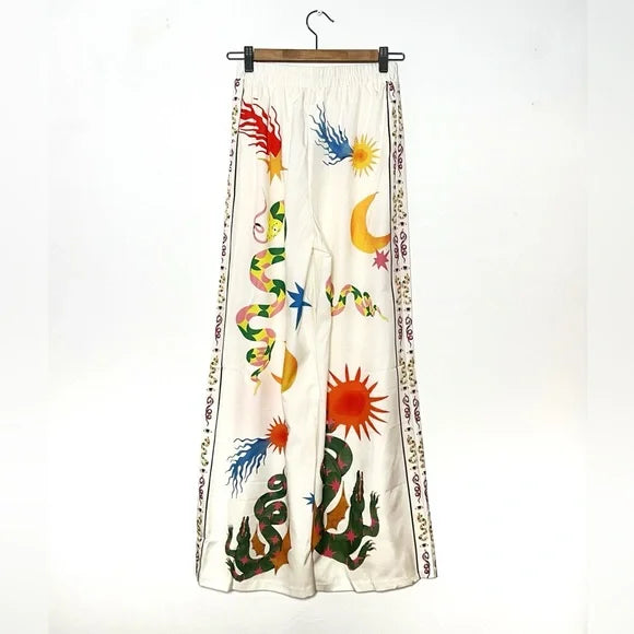 Boho Printed Top and Pants Matching Set