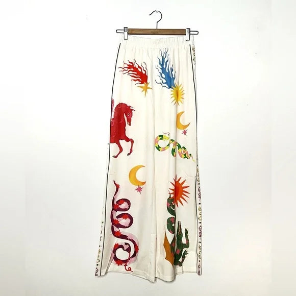 Boho Printed Top and Pants Matching Set