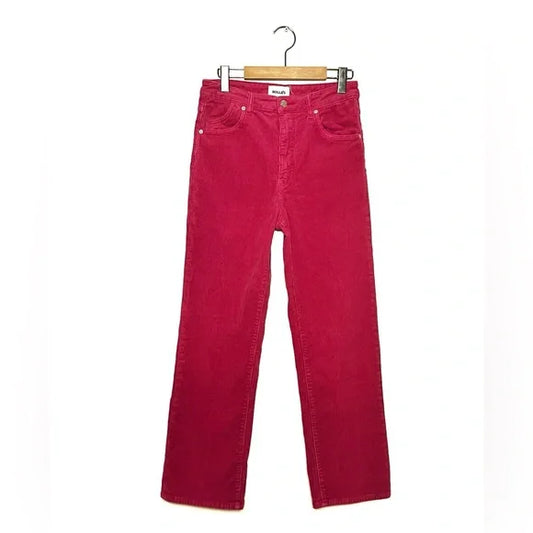 Rolla’s | Pink Corduroy Straight Jeans