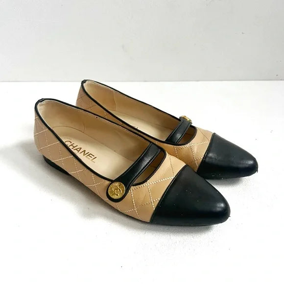 Chanel | Quilted Cap Toe Flats