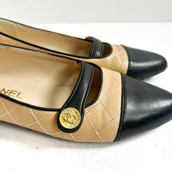 Chanel | Quilted Cap Toe Flats