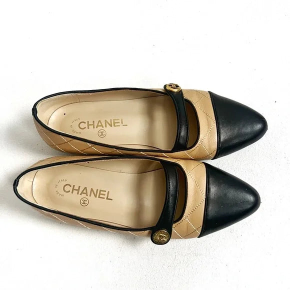 Chanel | Quilted Cap Toe Flats