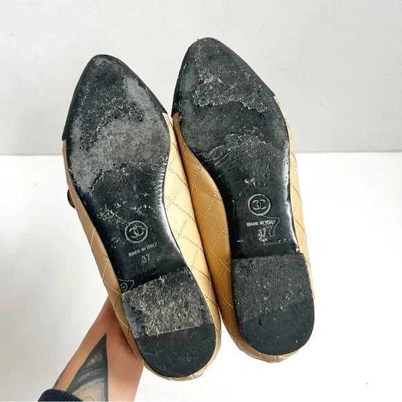 Chanel | Quilted Cap Toe Flats