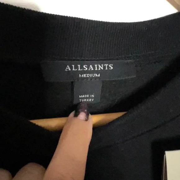 All Saints | NWT Black Embellished Robin Sweater