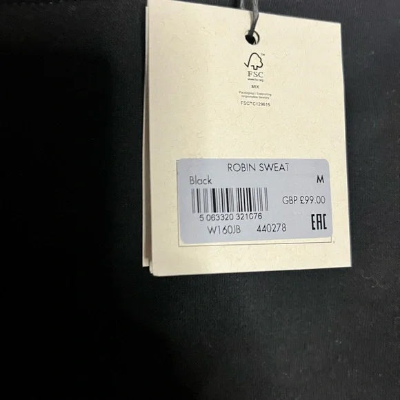 All Saints | NWT Black Embellished Robin Sweater