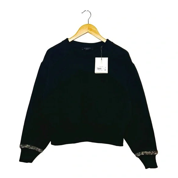 All Saints | NWT Black Embellished Robin Sweater