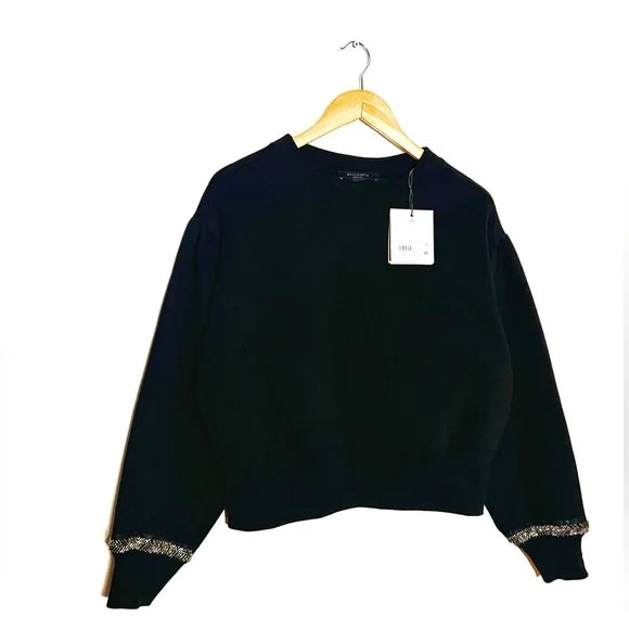 All Saints | NWT Black Embellished Robin Sweater