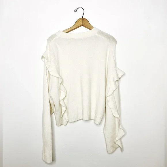 3.1 Phillip Lim | Wool Cream Ruffle Sweater
