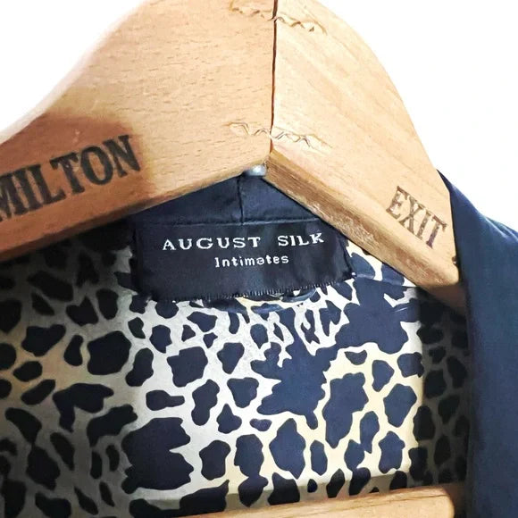 August Silk | Silk Leopard Kimono Robe