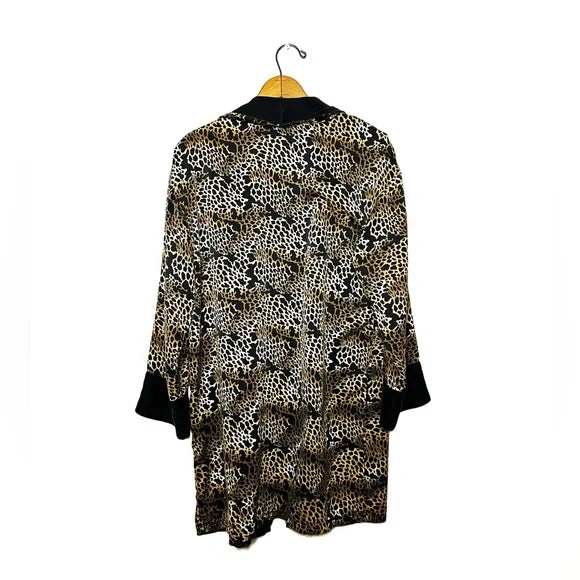 August Silk | Silk Leopard Kimono Robe