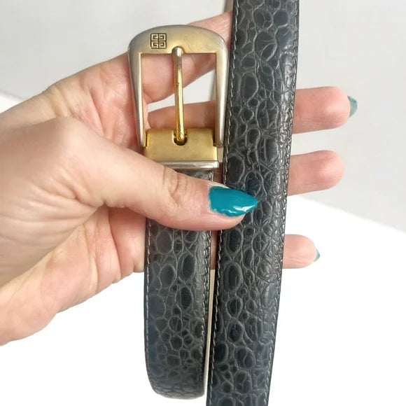Givenchy | Grey Croc Leather Belt