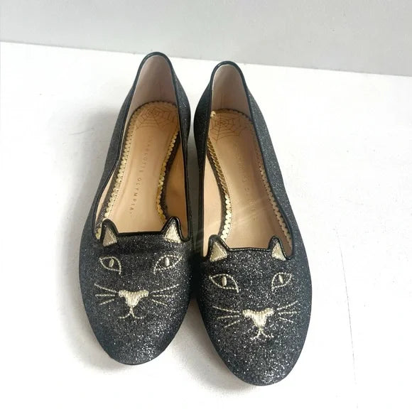 Charlotte Olympia | Kitty Glitter Flats