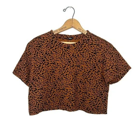 Monrow | Leopard Print Crop Top