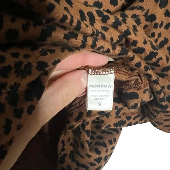 Monrow | Leopard Print Crop Top