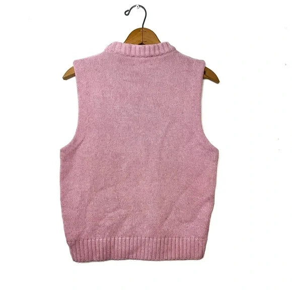 Ganni | Pink Logo Knit Vest