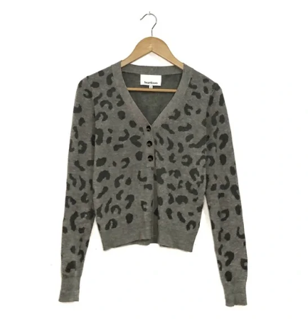 Heartloom | Grey Leopard Pullover