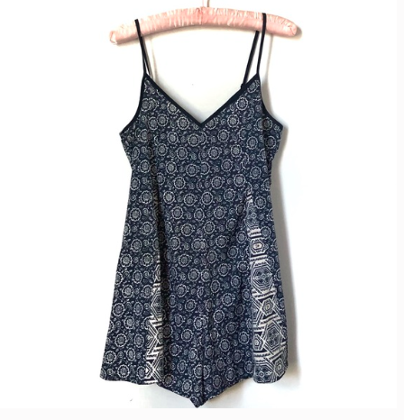 Urban Outfitters | Silky Patterned Romper